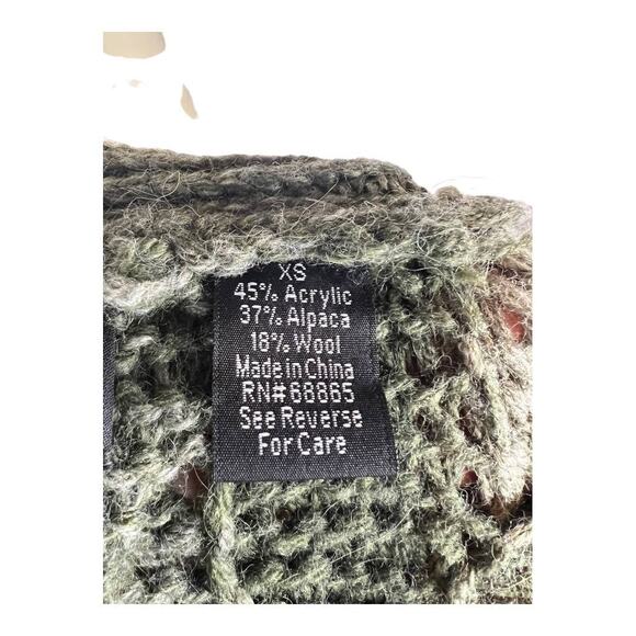 Barney’s Cardigan Sweater Vest Alpaca Wool Acrylic knit XS New York Green - Picture 10 of 10